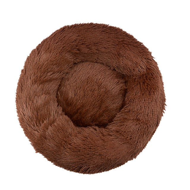 Pet Dog Bed Comfortable Donut Round Dog Kennel Ultra Soft Washable Dog and Cat Cushion Bed Winter Warm