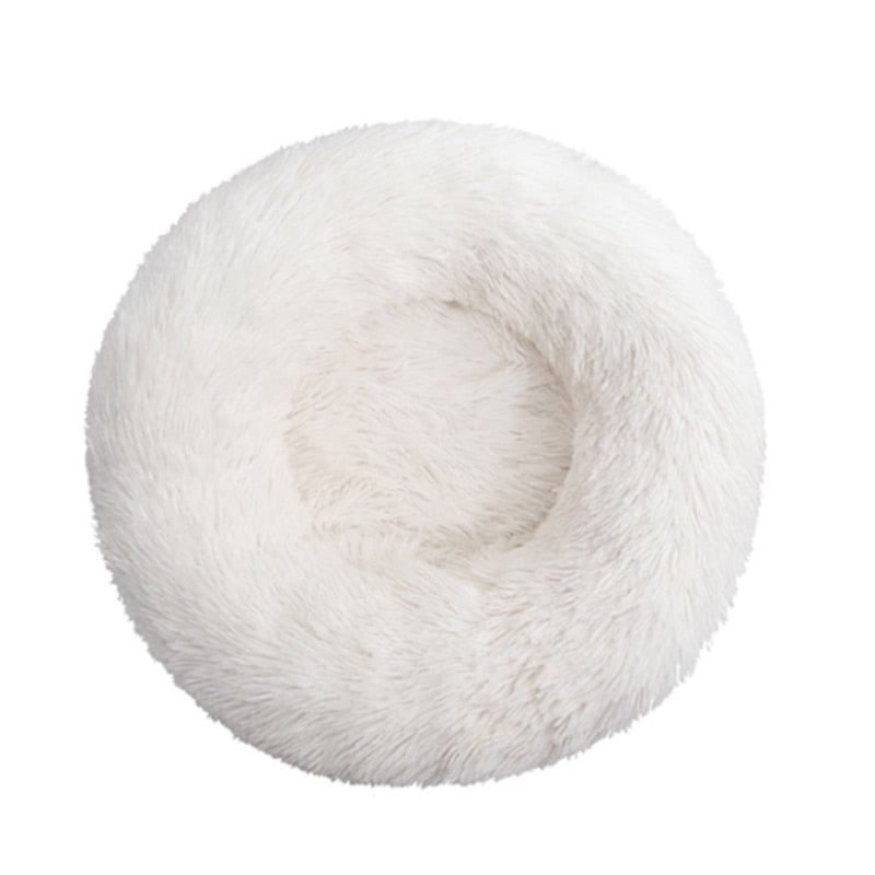 Pet Dog Bed Comfortable Donut Round Dog Kennel Ultra Soft Washable Dog and Cat Cushion Bed Winter Warm