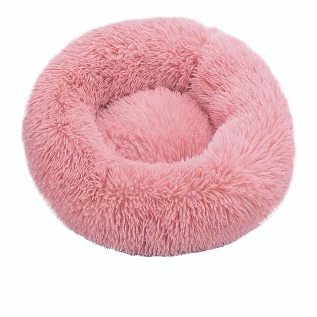 Pet Dog Bed Comfortable Donut Round Dog Kennel Ultra Soft Washable Dog and Cat Cushion Bed Winter Warm