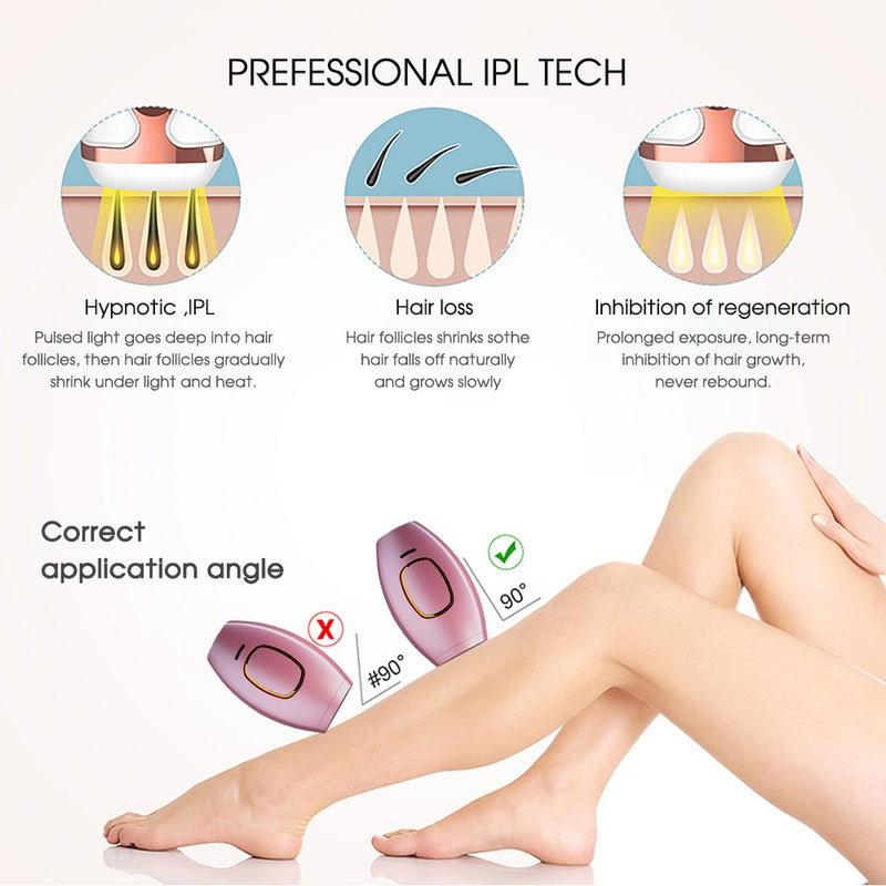 IPL 500,000 Flash Depilator Pulses Permanent Laser Epilator Painless For Women Hair Removal Home Use Devices