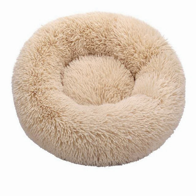 Pet Dog Bed Comfortable Donut Round Dog Kennel Ultra Soft Washable Dog and Cat Cushion Bed Winter Warm