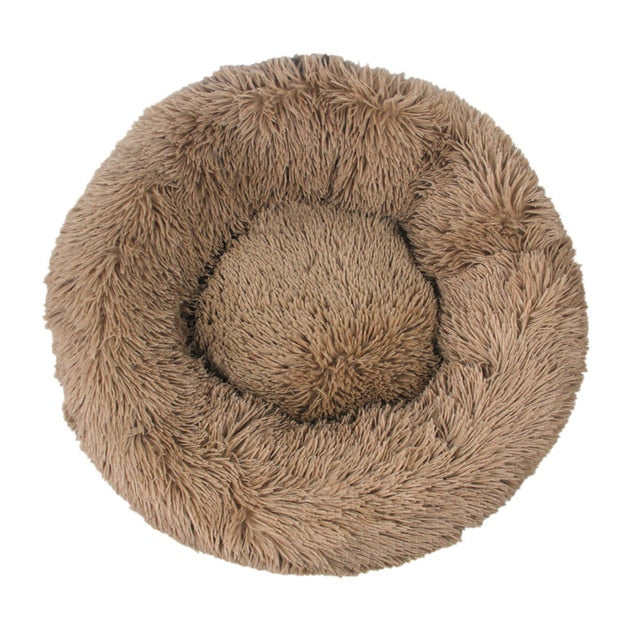 Pet Dog Bed Comfortable Donut Round Dog Kennel Ultra Soft Washable Dog and Cat Cushion Bed Winter Warm